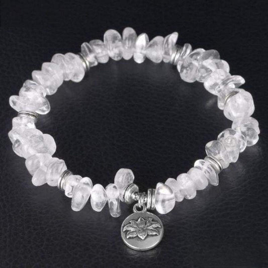 Baroque Lotus Crystal Quartz Bracelet