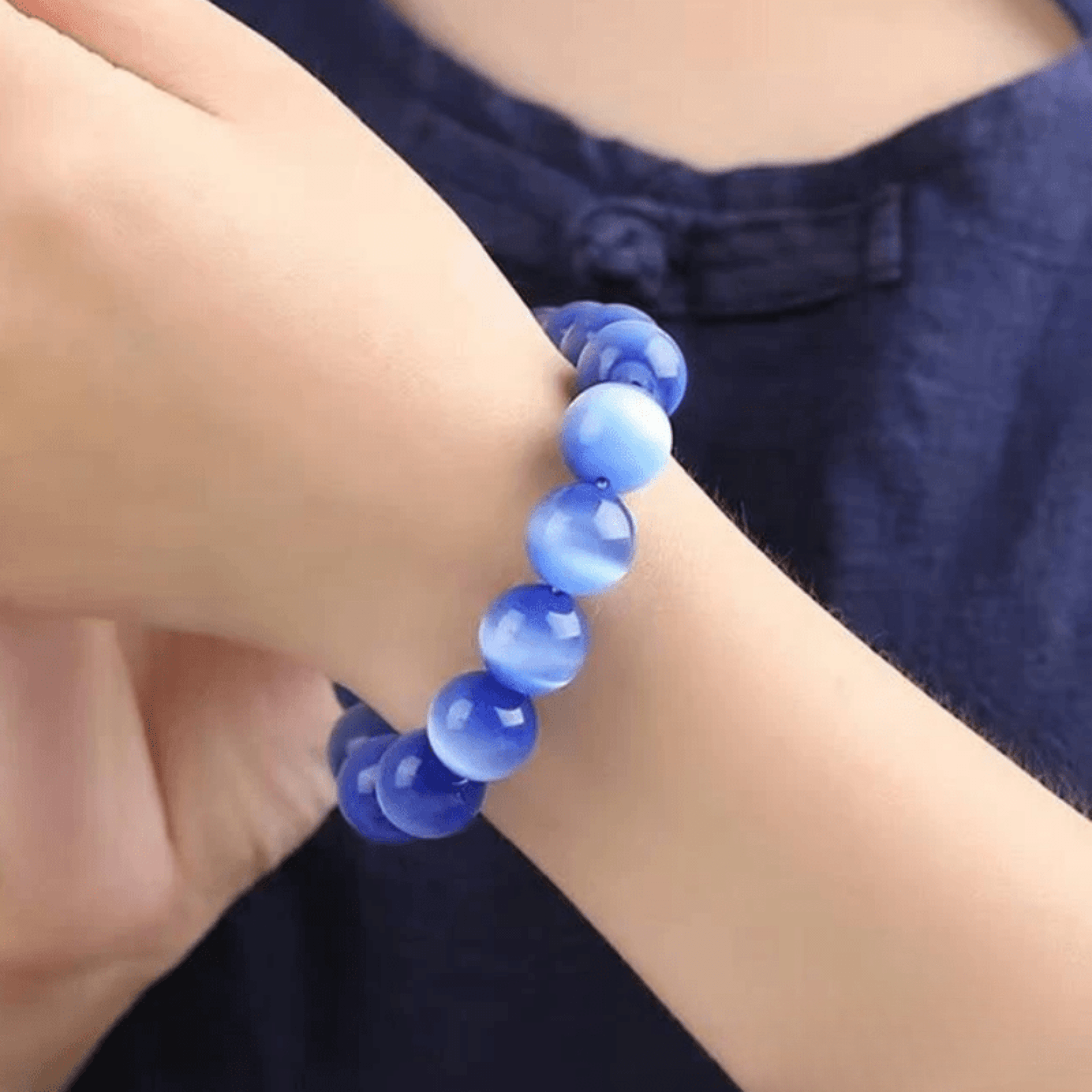 Blue Cat Eye Bracelet