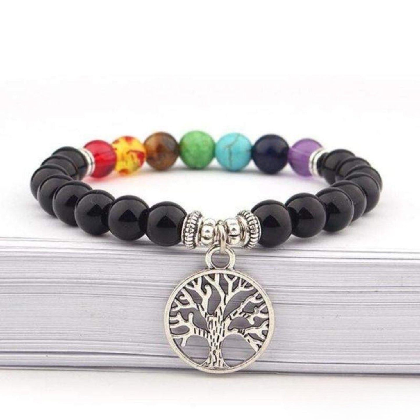 7 chakra tree of life bracelet