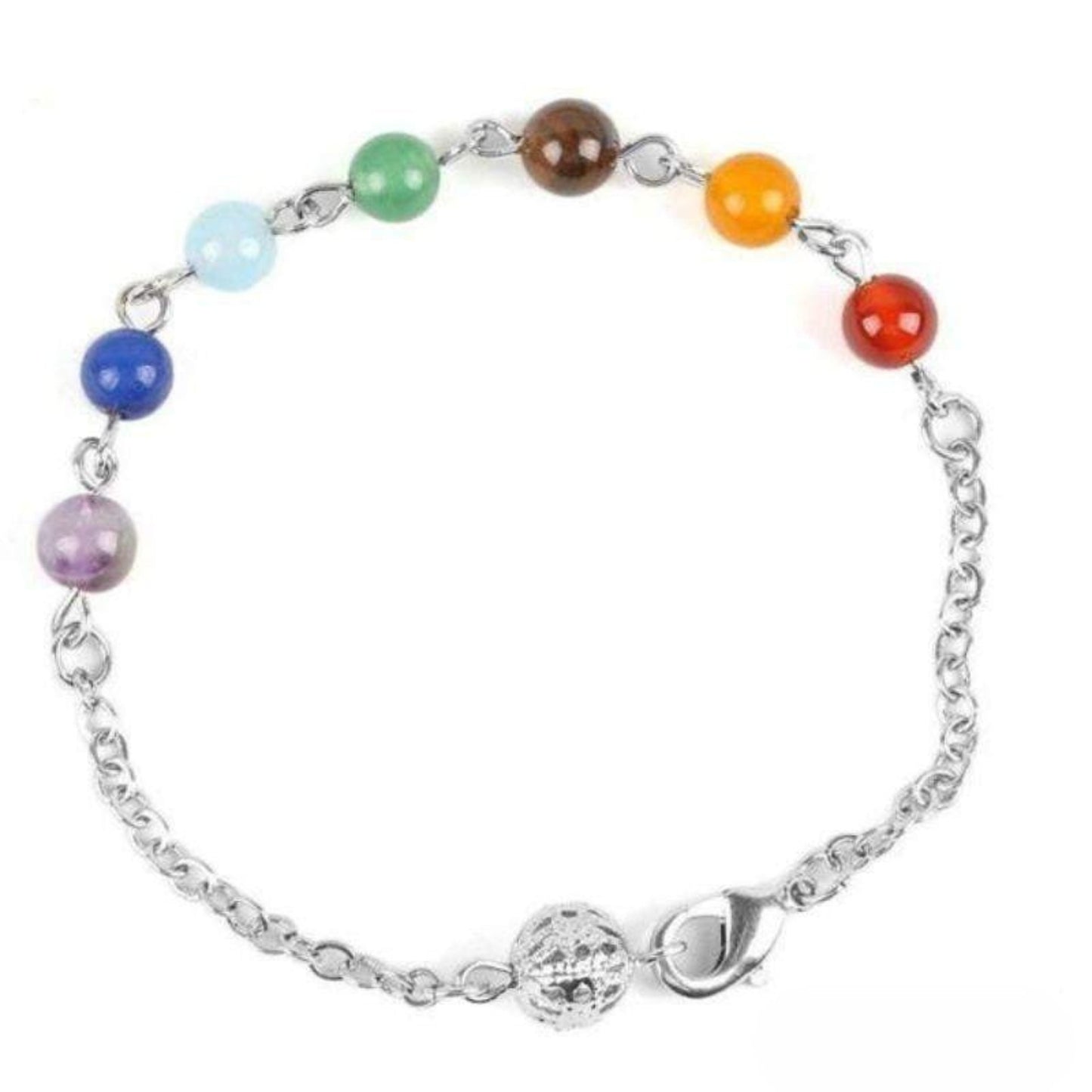 Silver 7 chakra bracelet
