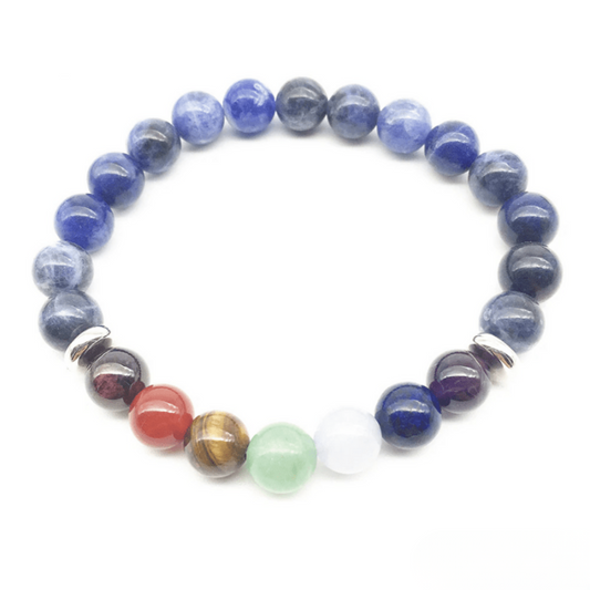 Bracelet 7 Chakras en Sodalite