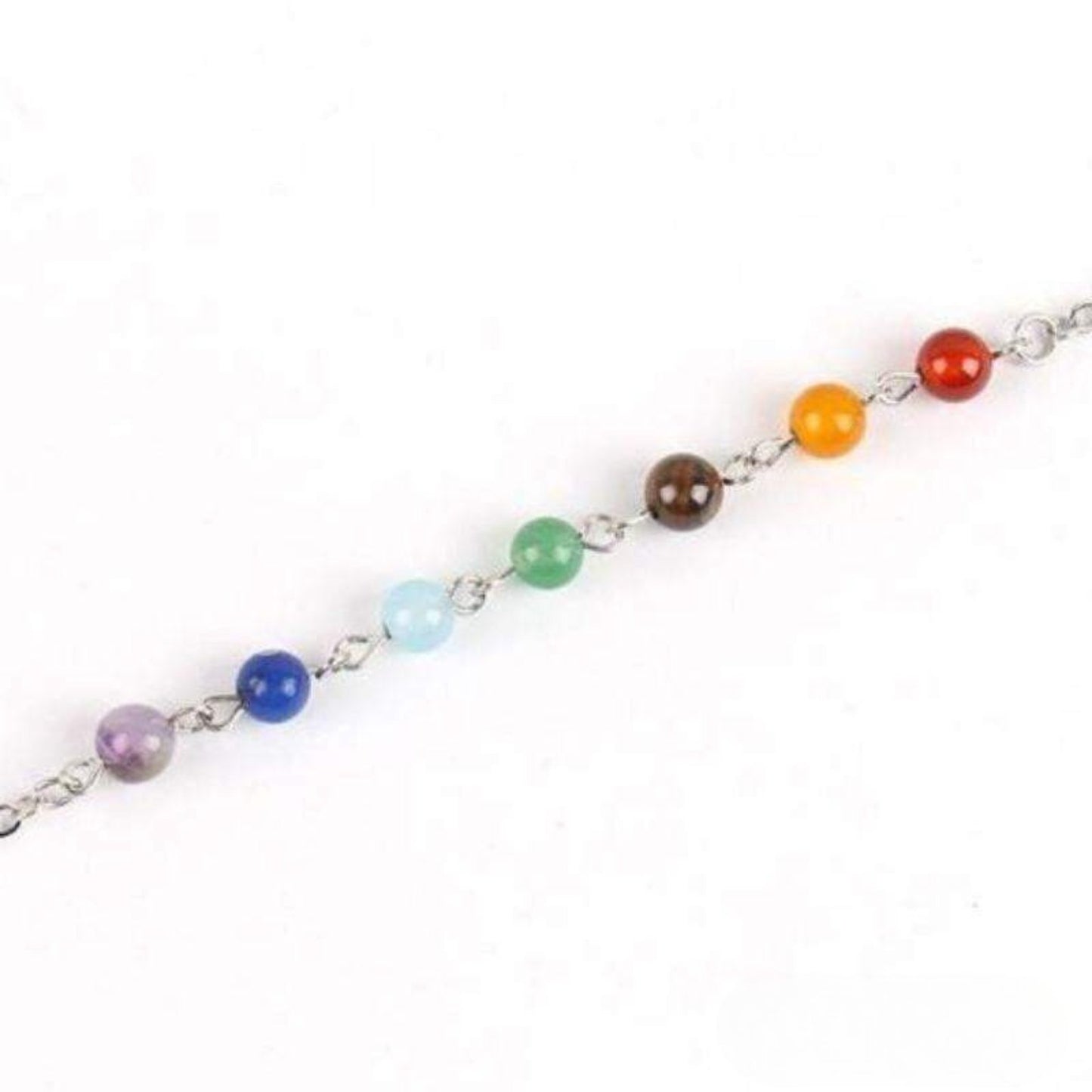 Silver 7 chakra bracelet