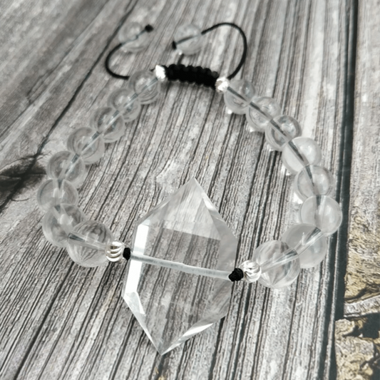 Bracelet Ajustable en Cristal de Roche