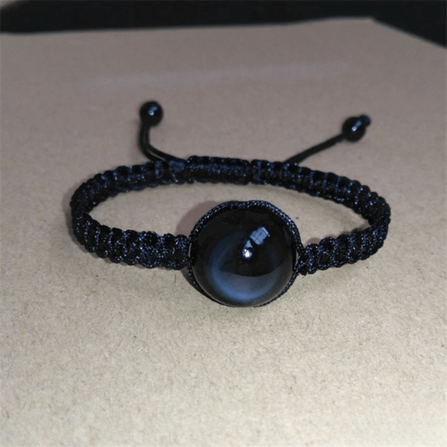 Bracelet Ajustable en Obsidienne Oeil Céleste
