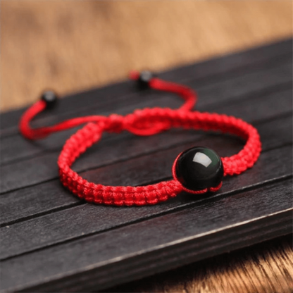 Bracelet Ajustable en Obsidienne Oeil Céleste
