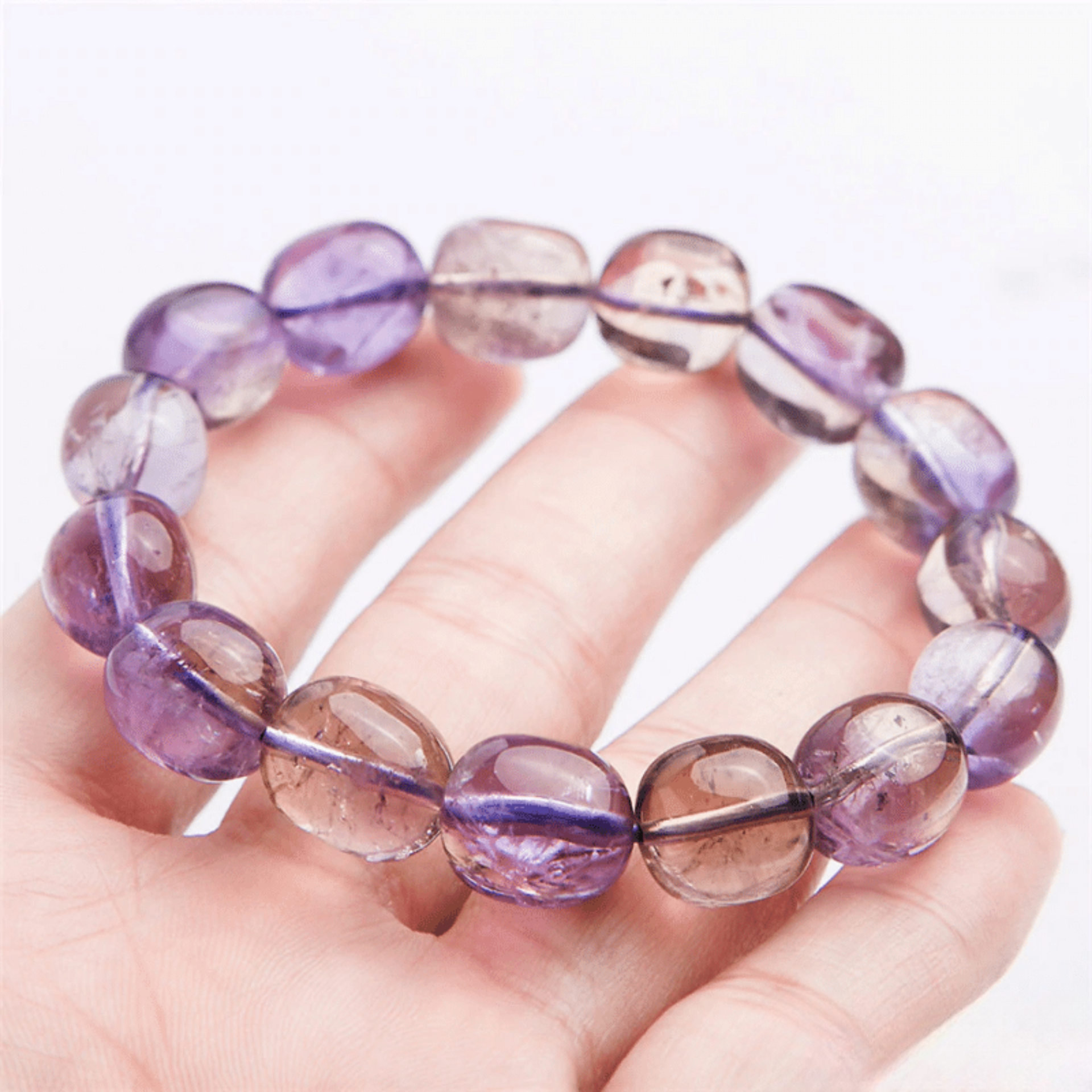 Bracelet Amétrine en Pierres Ovales