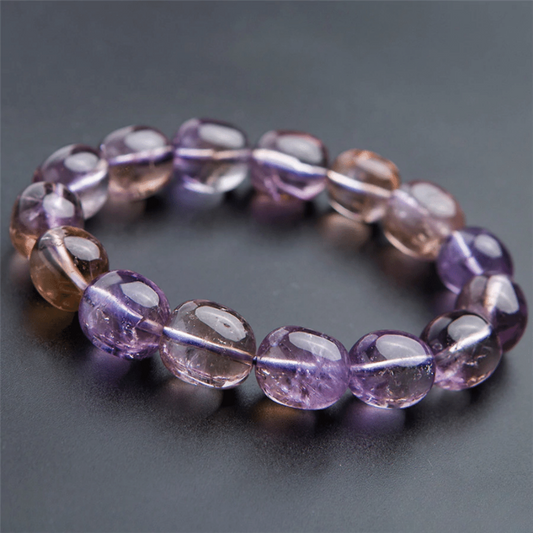 Bracelet Amétrine en Pierres Ovales