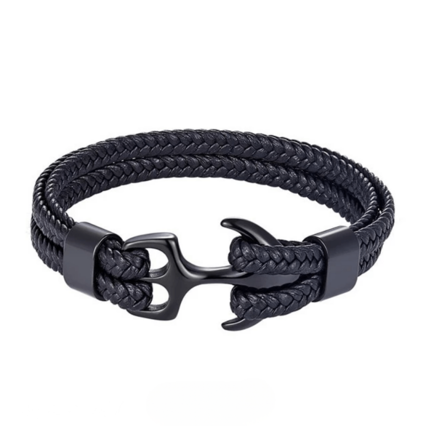 Leather anchor bracelet