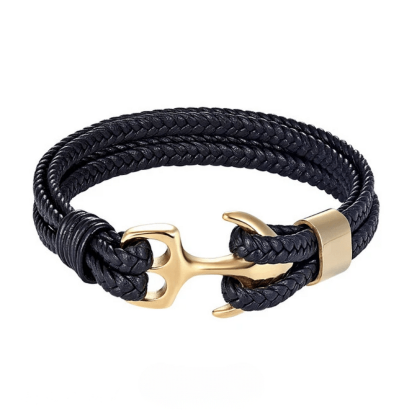 Leather anchor bracelet