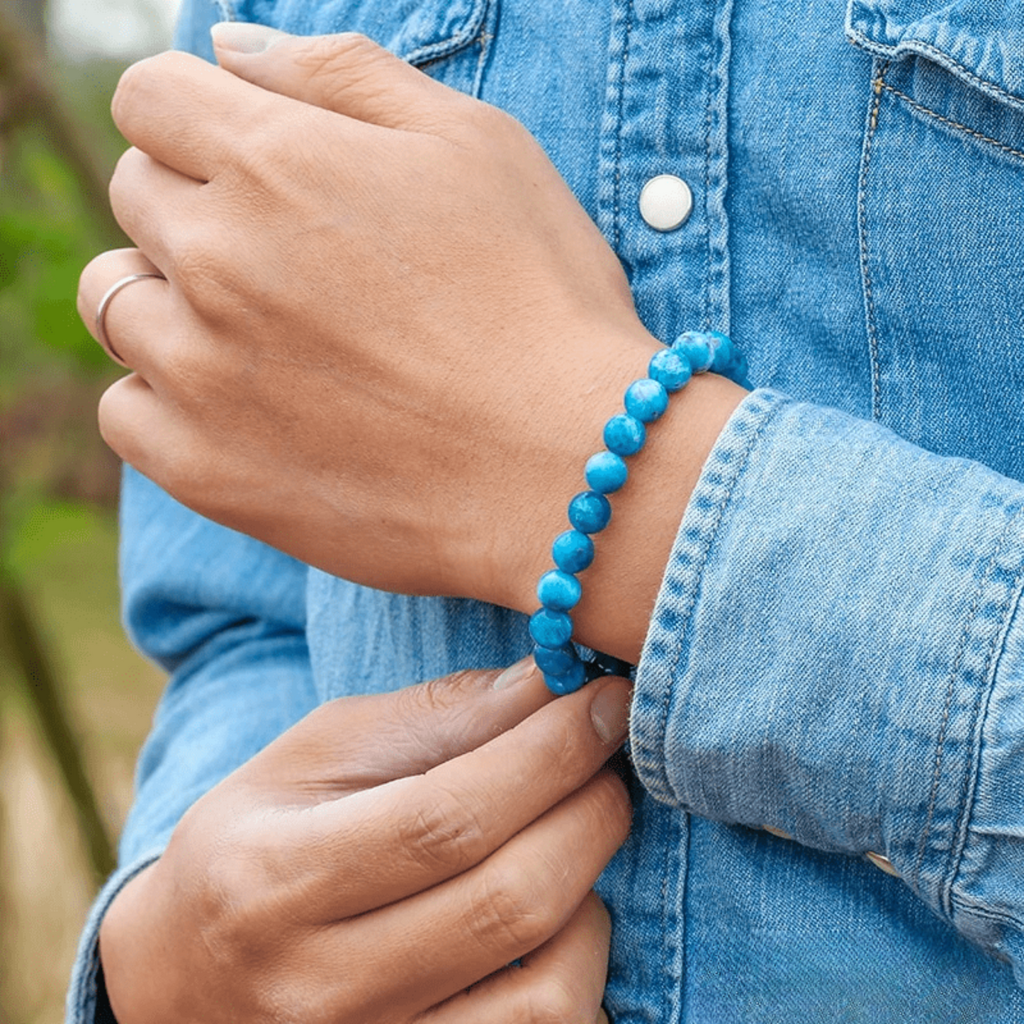 Blue Apatite Bracelet – AAA+ Quality