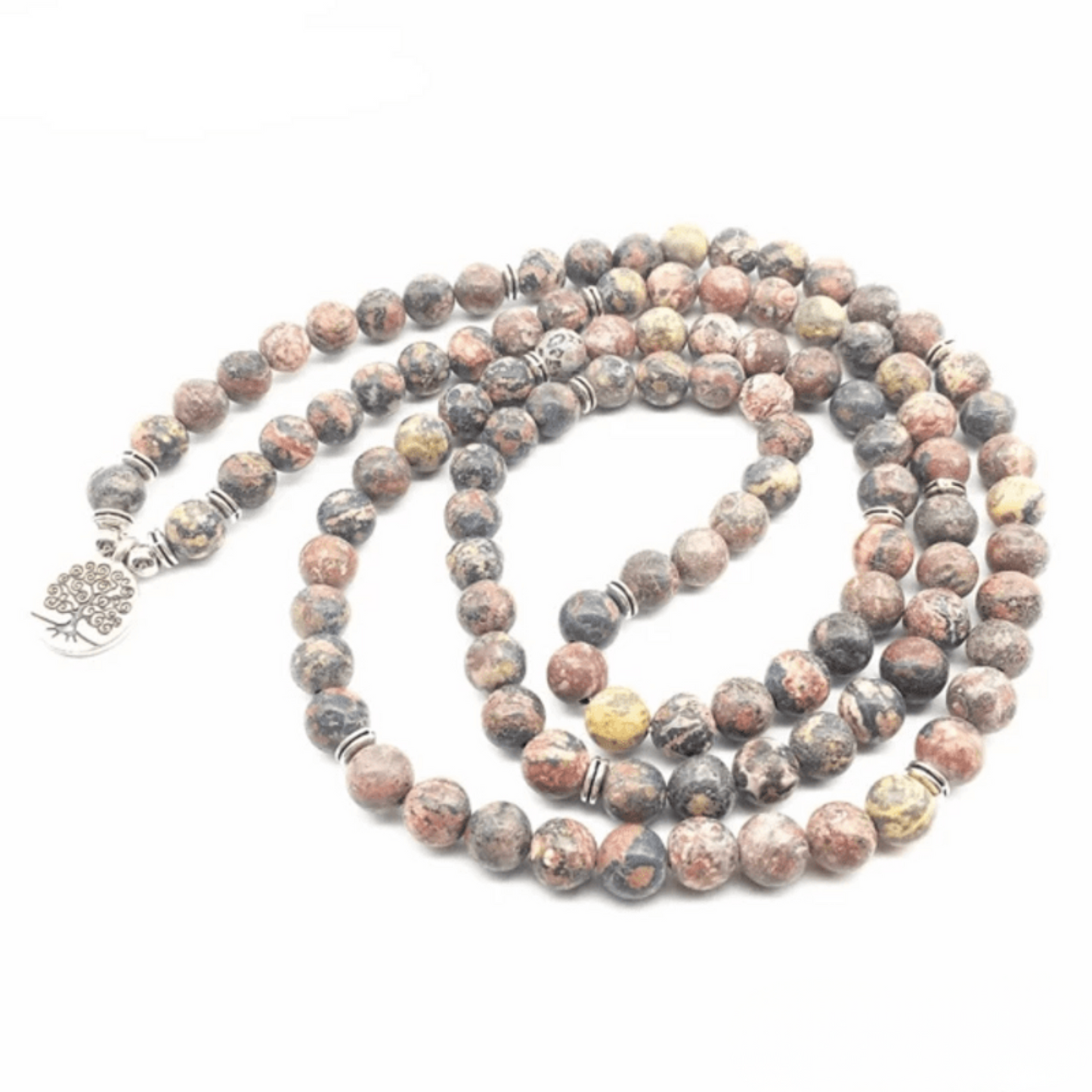 Leopard Jasper Mala Bracelet