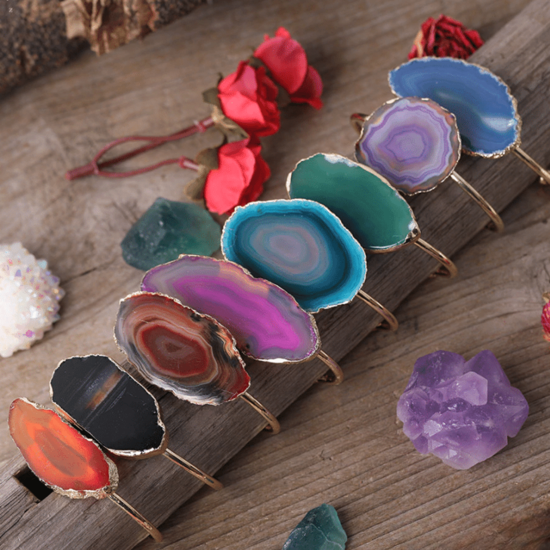 Bracelet Bangle en Agate