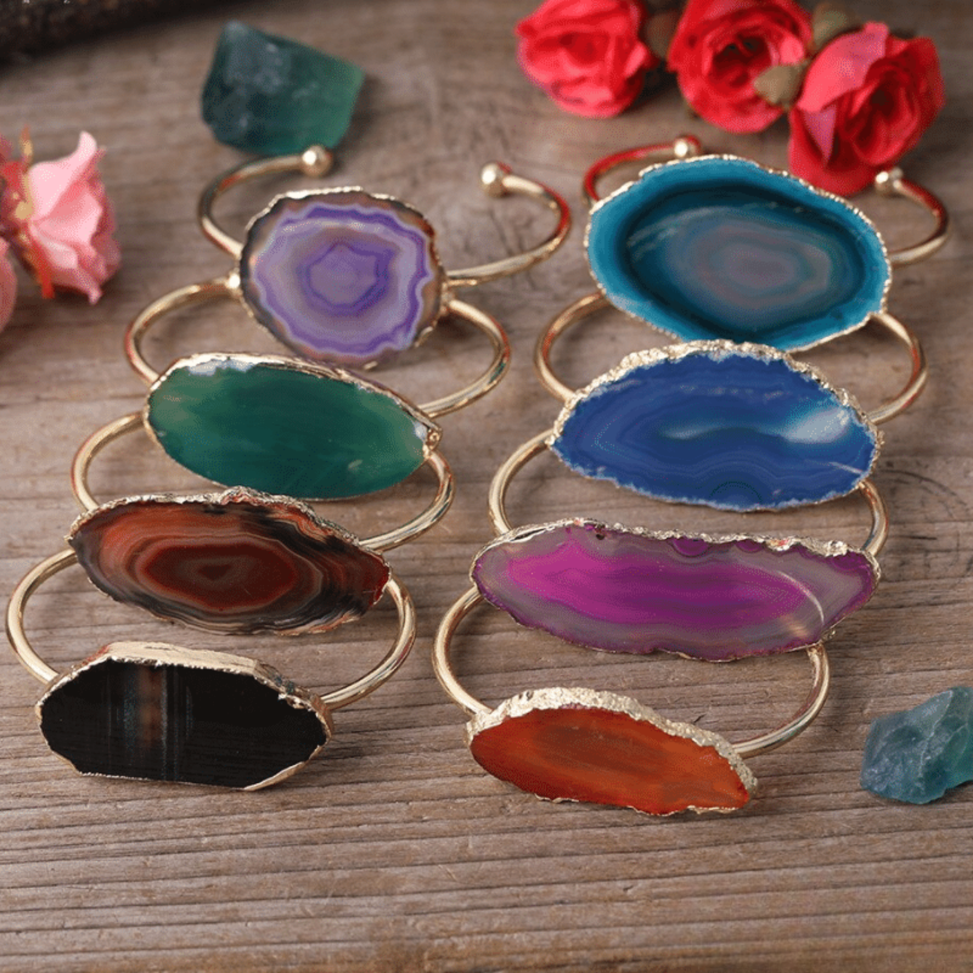 Bracelet Bangle en Agate