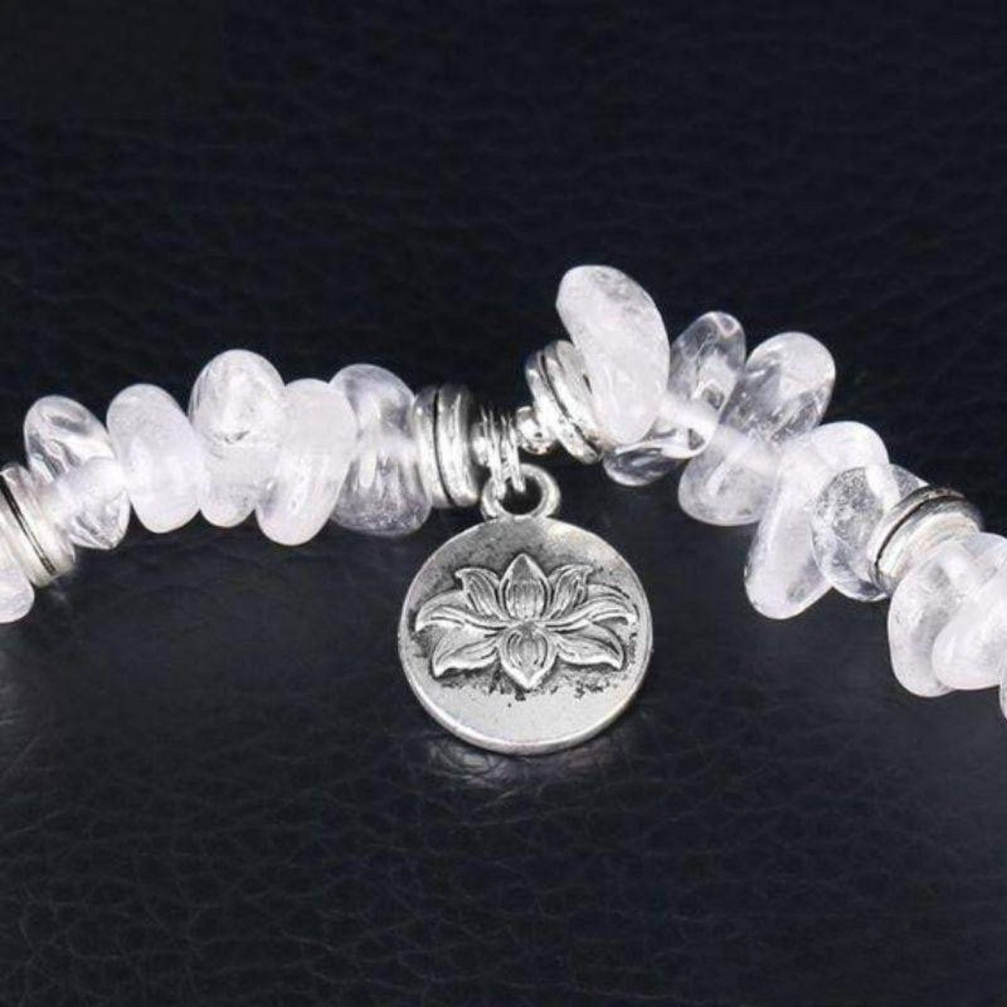 Baroque Lotus Crystal Quartz Bracelet