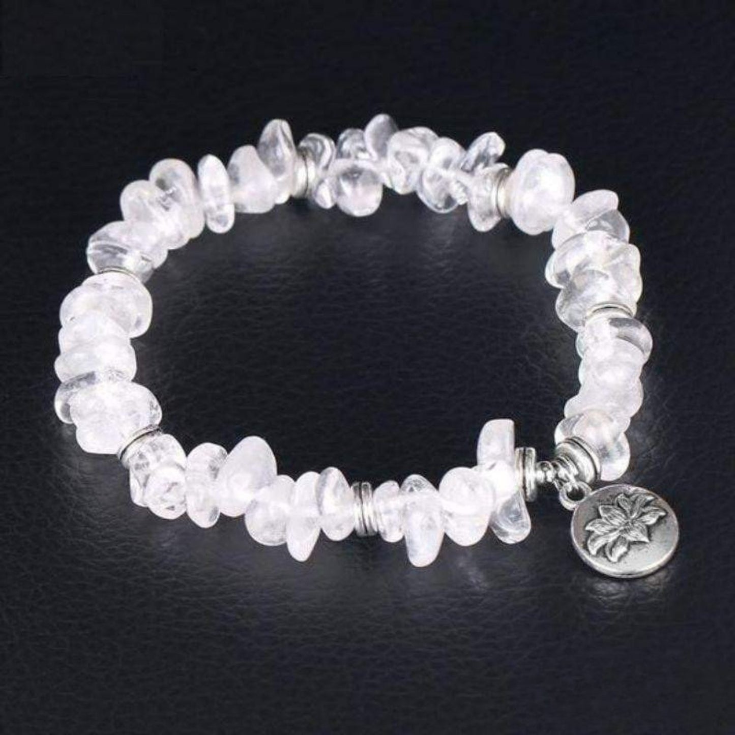 Baroque Lotus Crystal Quartz Bracelet
