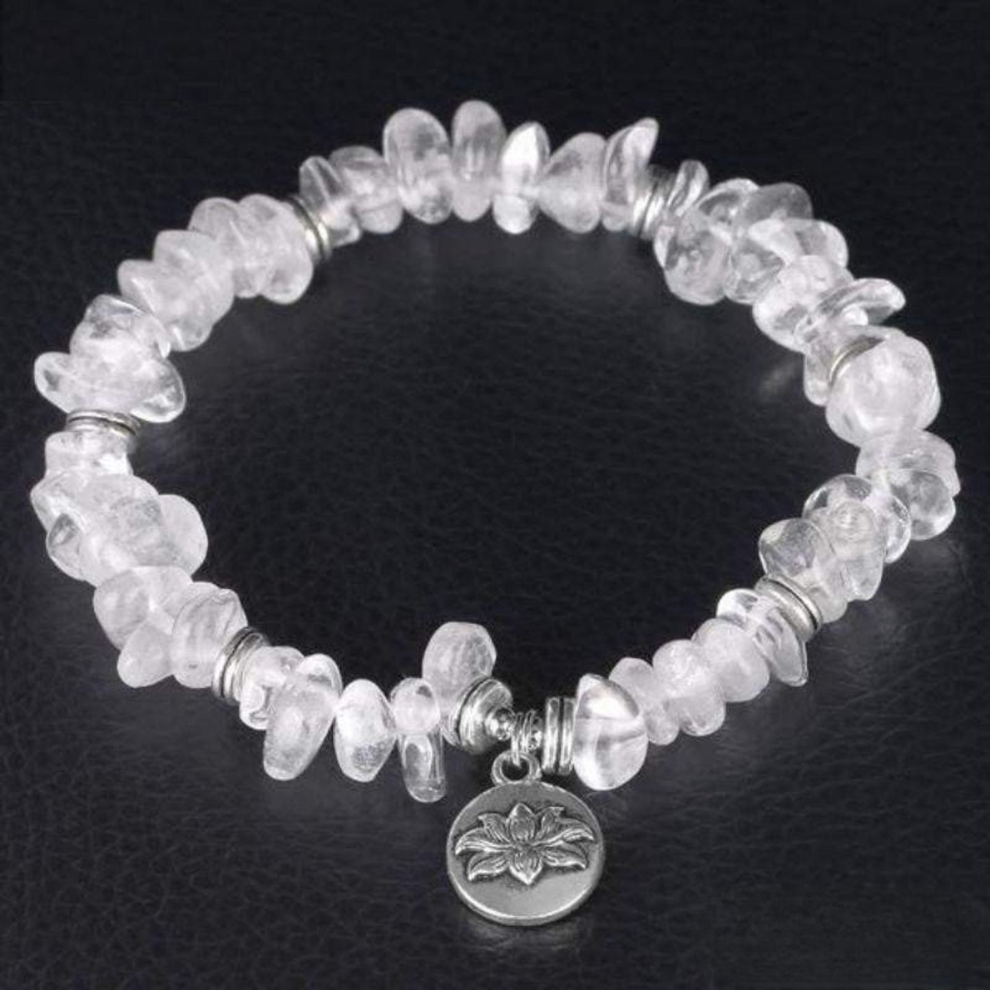 Baroque Lotus Crystal Quartz Bracelet