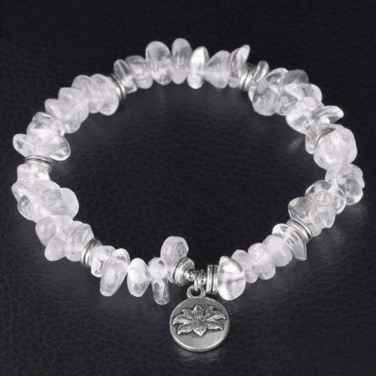 Bracelet Baroque Lotus en Cristal de Roche