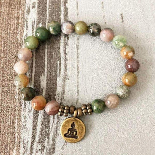 Bracelet Bouddha en Agate Indienne
