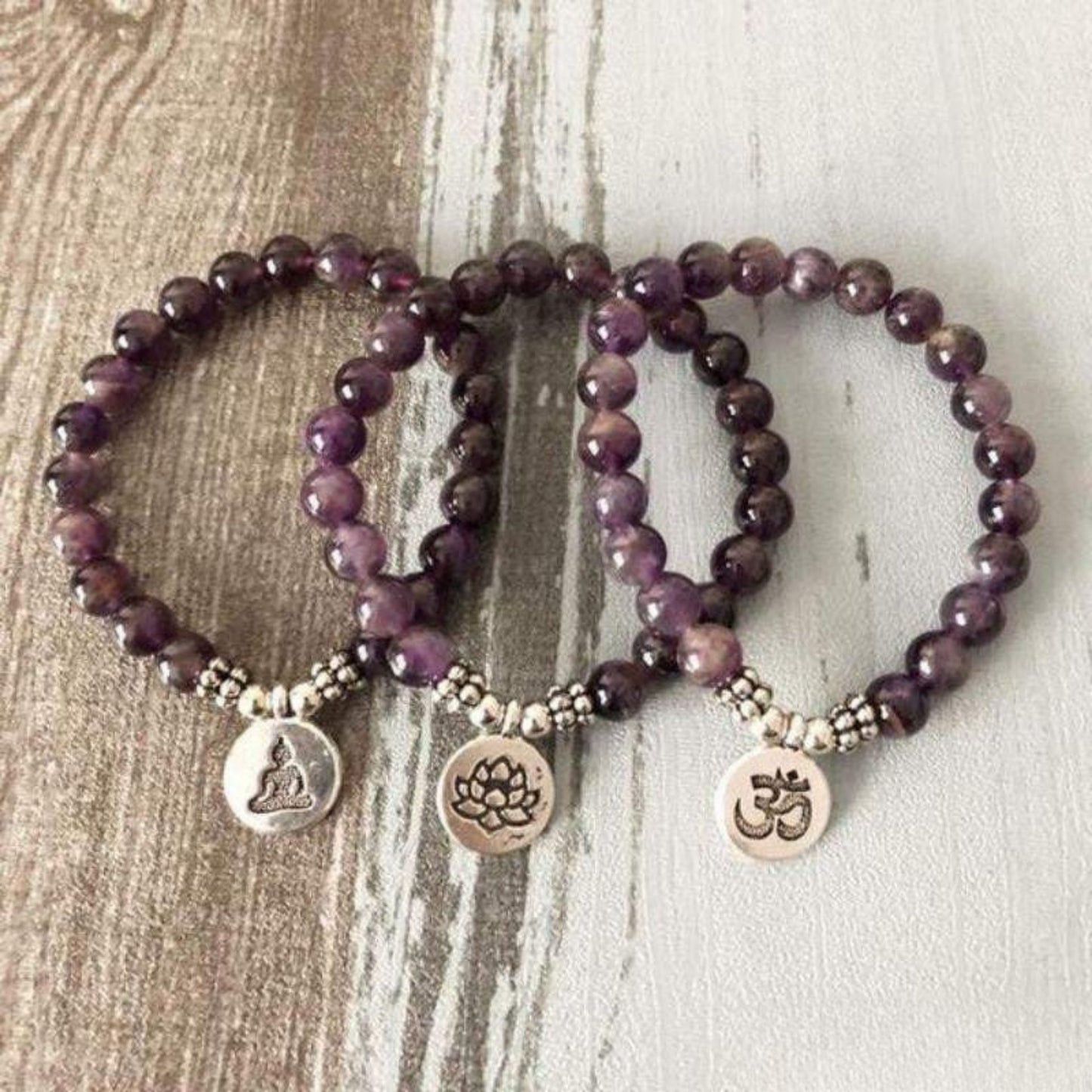 Bracelet Bouddha en Améthyste