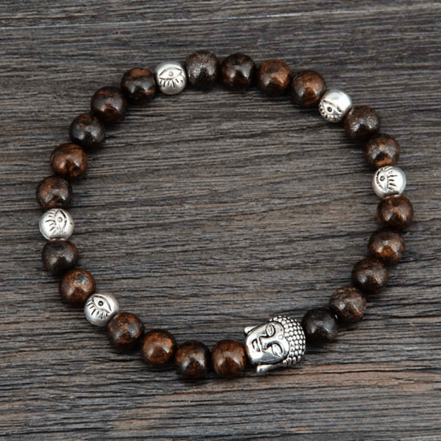 Bracelet Bouddha en Bronzite