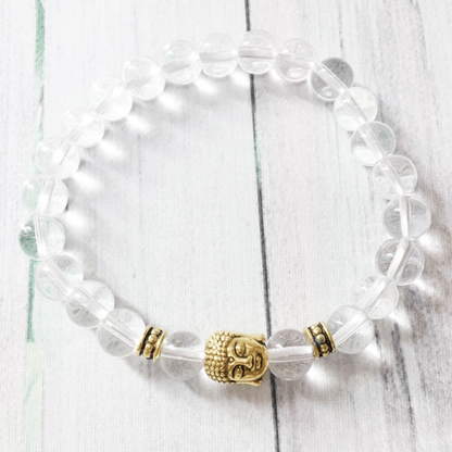 Bracelet Bouddha en Cristal de Roche