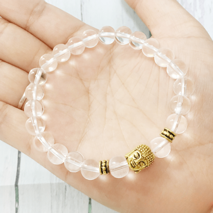Bracelet Bouddha en Cristal de Roche