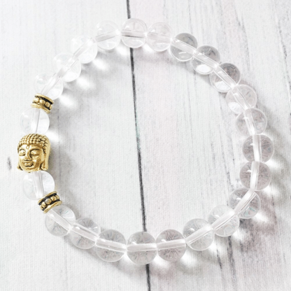 Bracelet Bouddha en Cristal de Roche