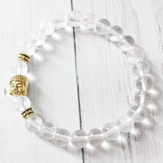 Bracelet Bouddha en Cristal de Roche