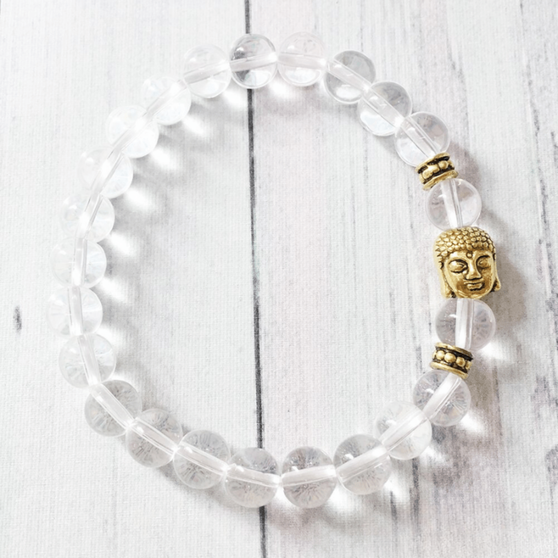 Bracelet Bouddha en Cristal de Roche