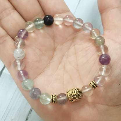 Bracelet Bouddha en Fluorite