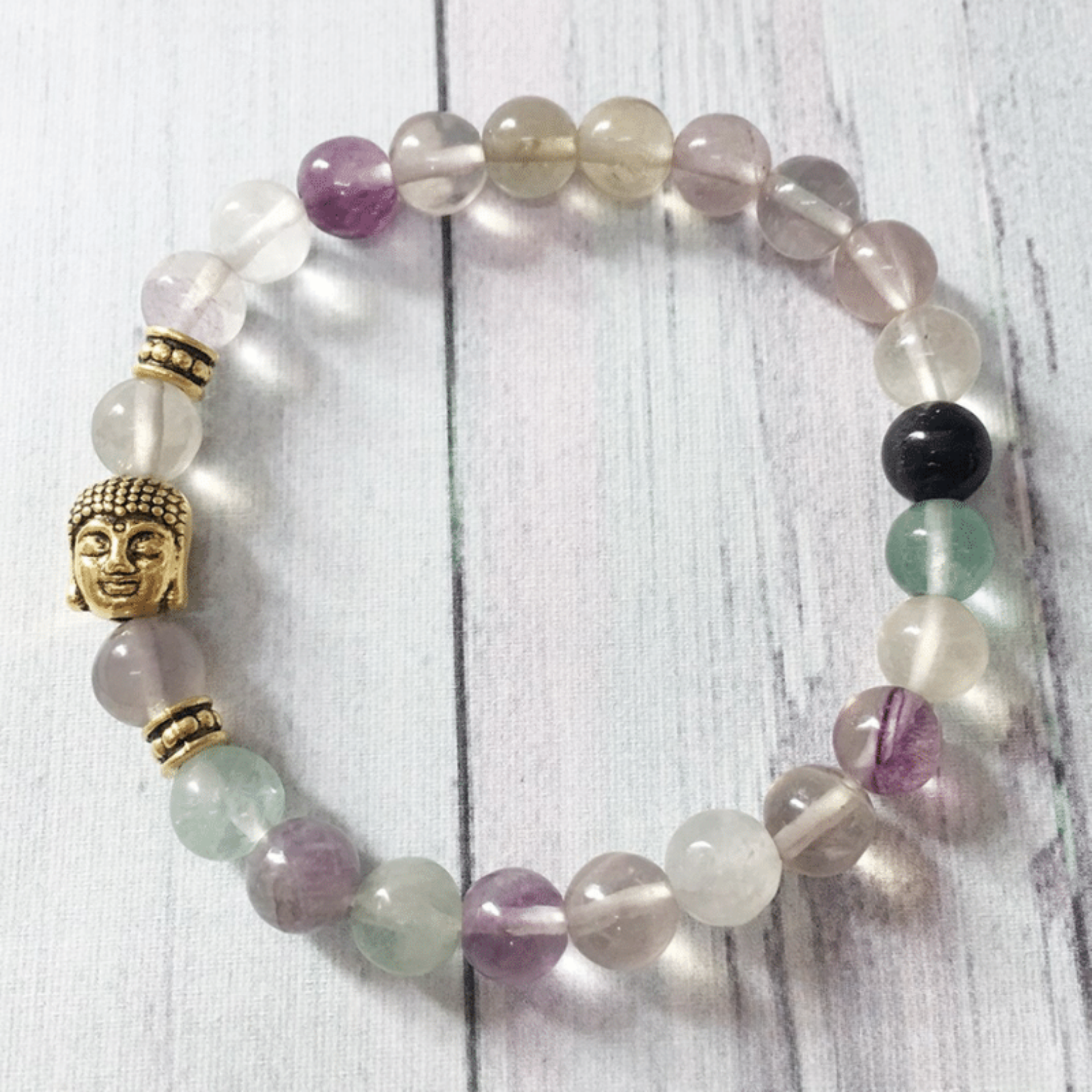 Bracelet Bouddha en Fluorite