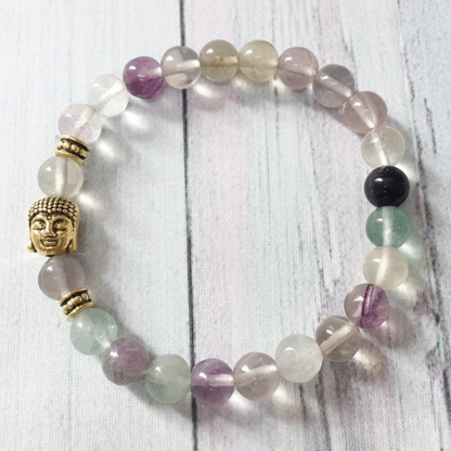 Bracelet Bouddha en Fluorite