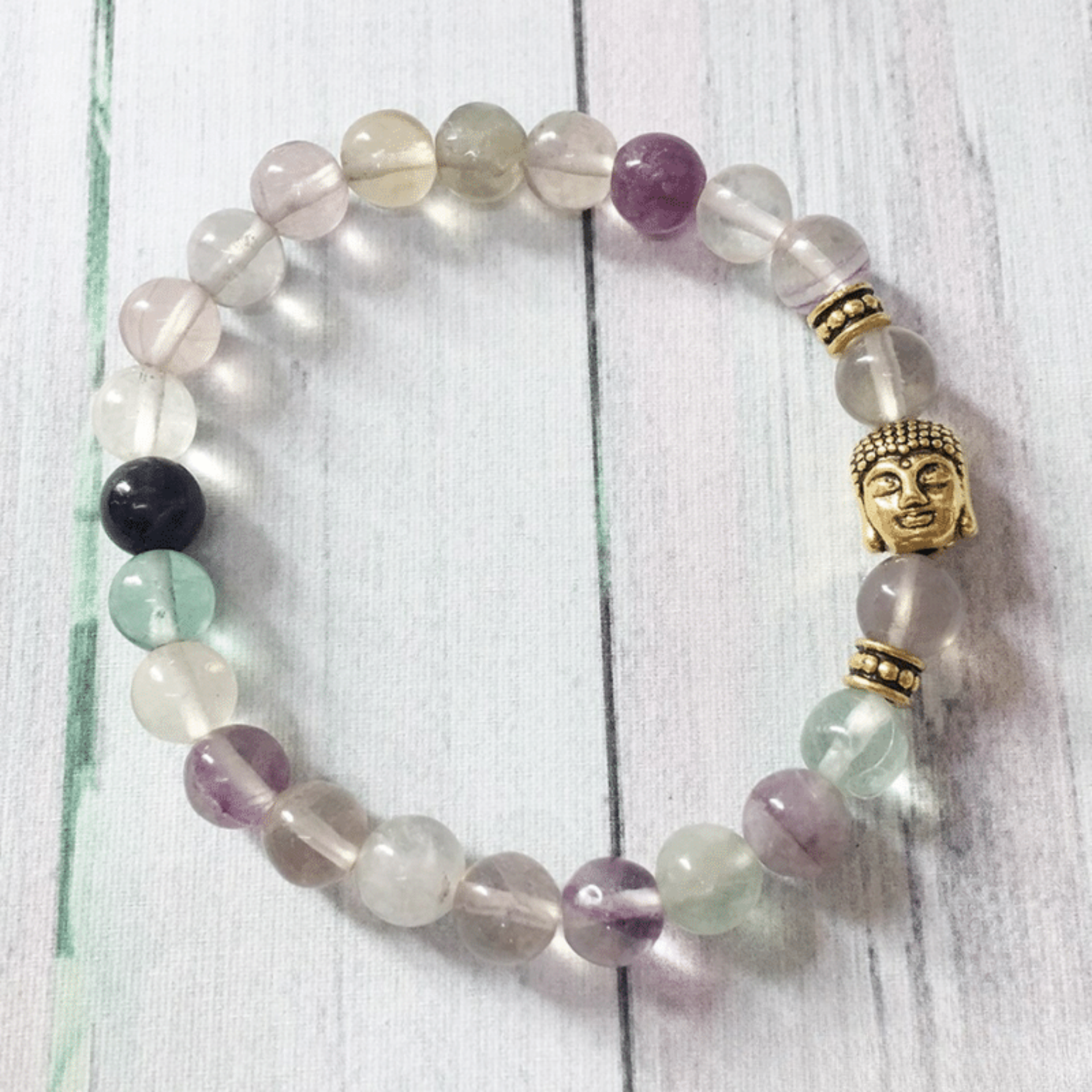 Bracelet Bouddha en Fluorite
