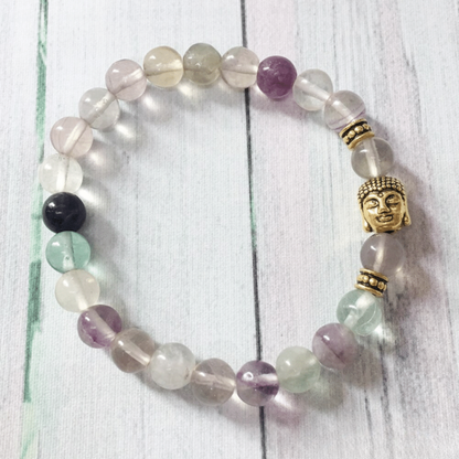 Bracelet Bouddha en Fluorite
