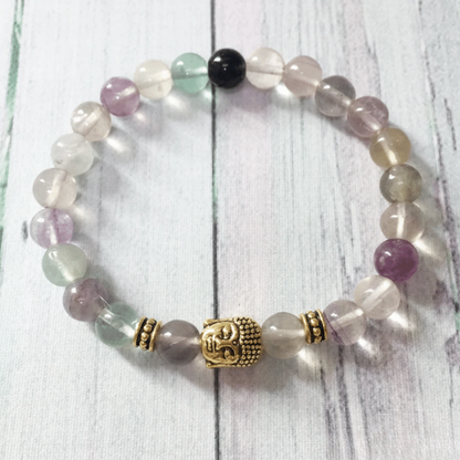 Bracelet Bouddha en Fluorite