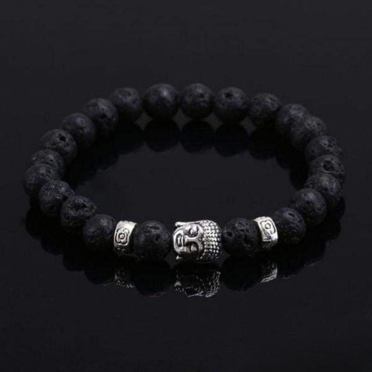 Bracelet Bouddha en Pierre de Lave