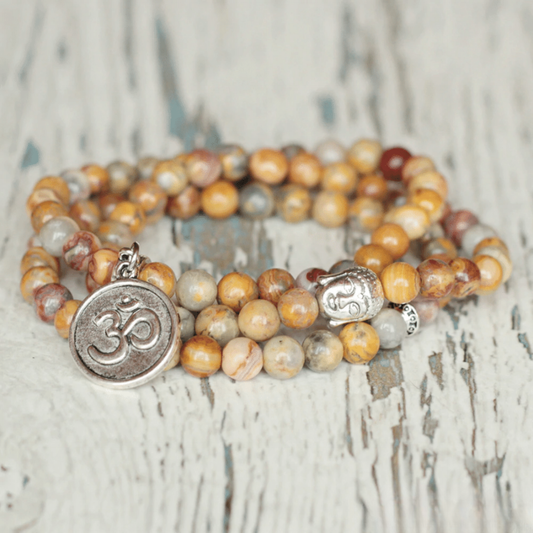 Bracelet Bouddhiste en Agate Crazy Lace