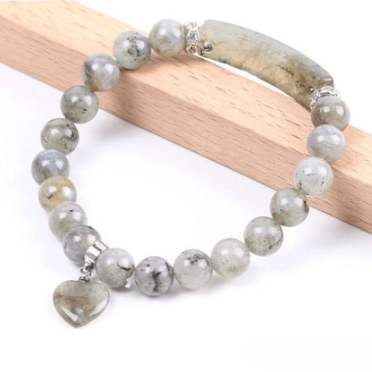Bracelet Coeur en Labradorite