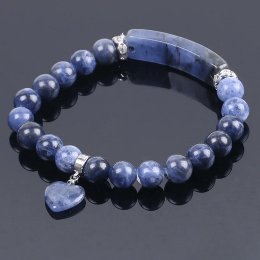 Bracelet Coeur en Sodalite