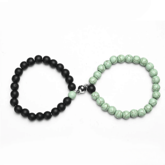 Bracelet Distance Aimanté - Noir et Vert