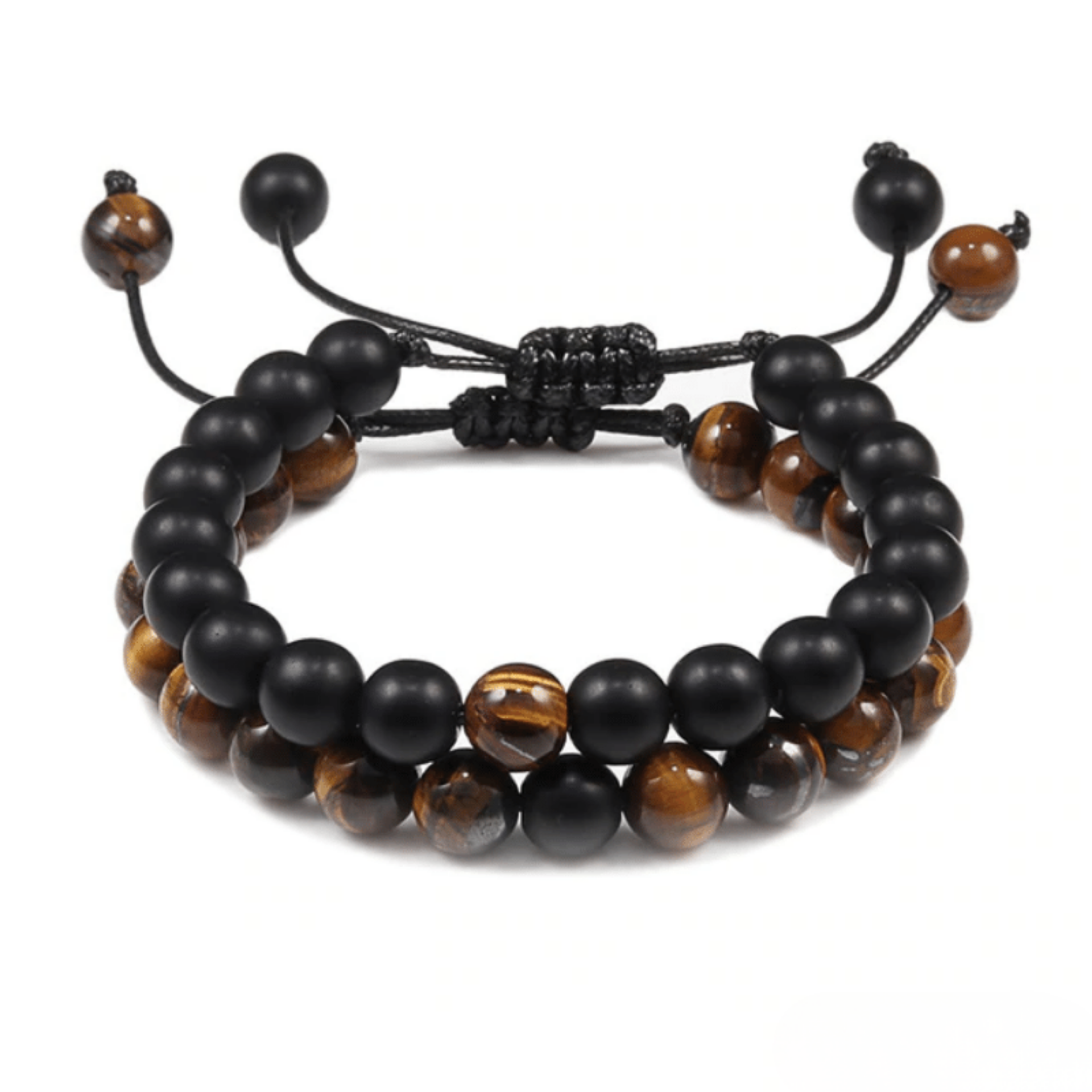 Bracelet Distance Ajustable - Marron et Noir