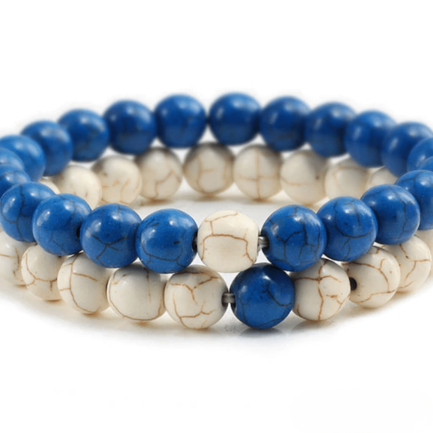 Bracelet Distance Couple - Bleu et Blanc