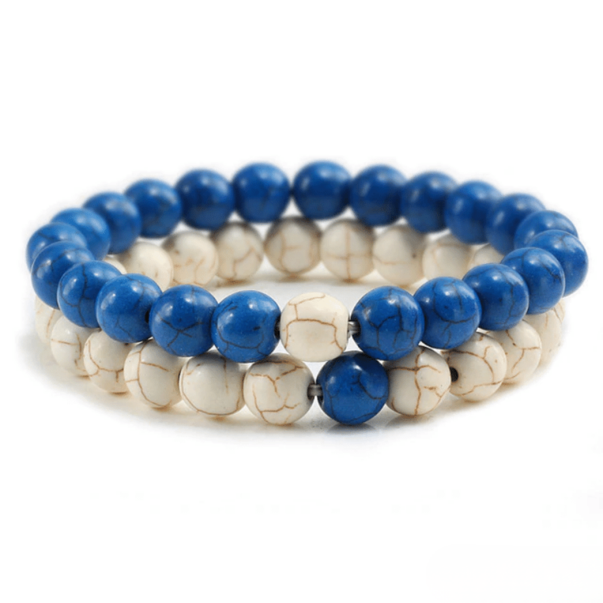 Bracelet Distance Couple - Bleu et Blanc