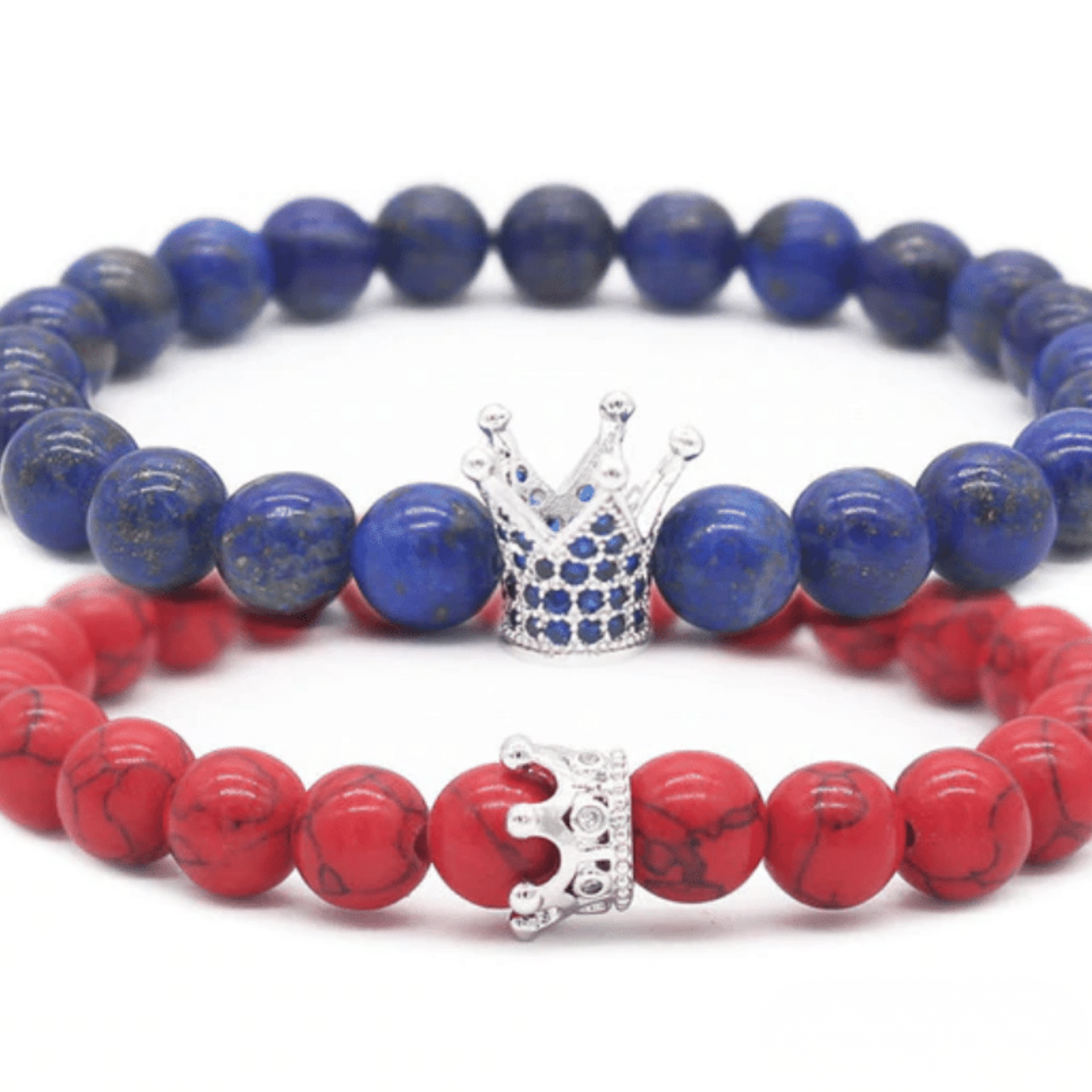 Bracelet Distance Couronne - Bleu et Rouge
