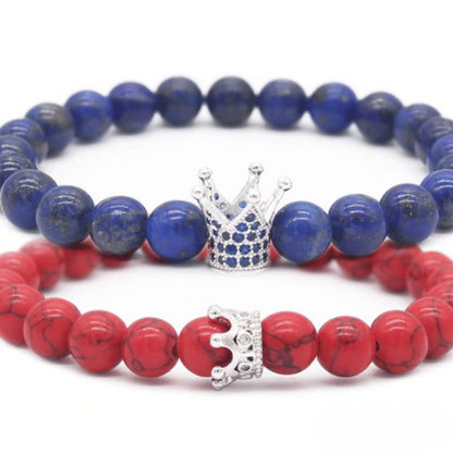 Bracelet Distance Couronne - Bleu et Rouge