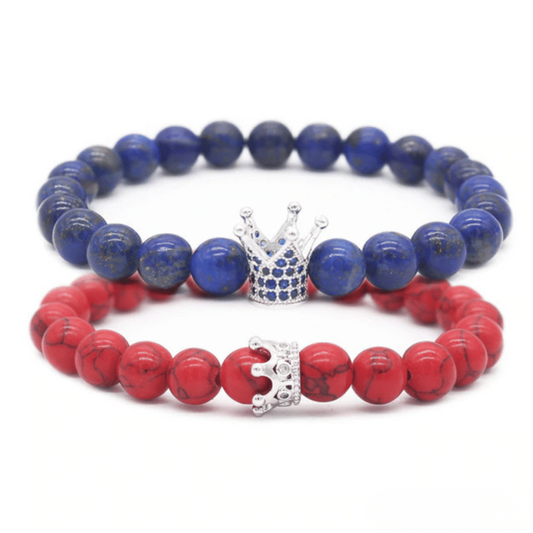 Bracelet Distance Couronne - Bleu et Rouge