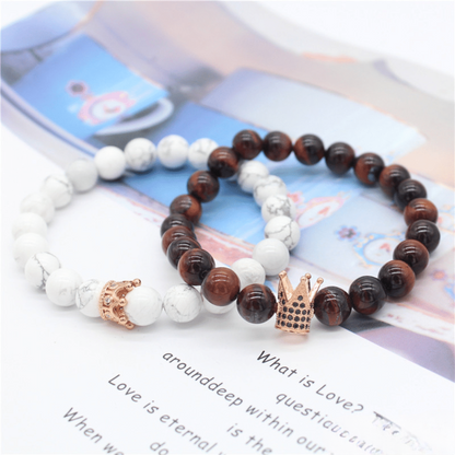 Bracelet Distance Couronne - Rouge et Blanc