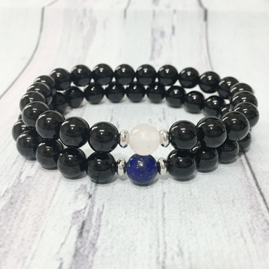 Bracelet Distance en Tourmaline Noire