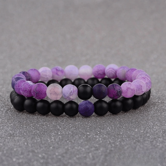 Bracelet Distance - Noir et Violet