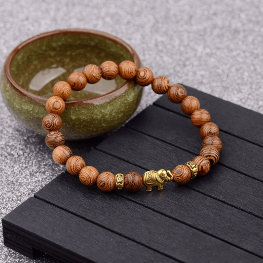 Bracelet Éléphant en Bois